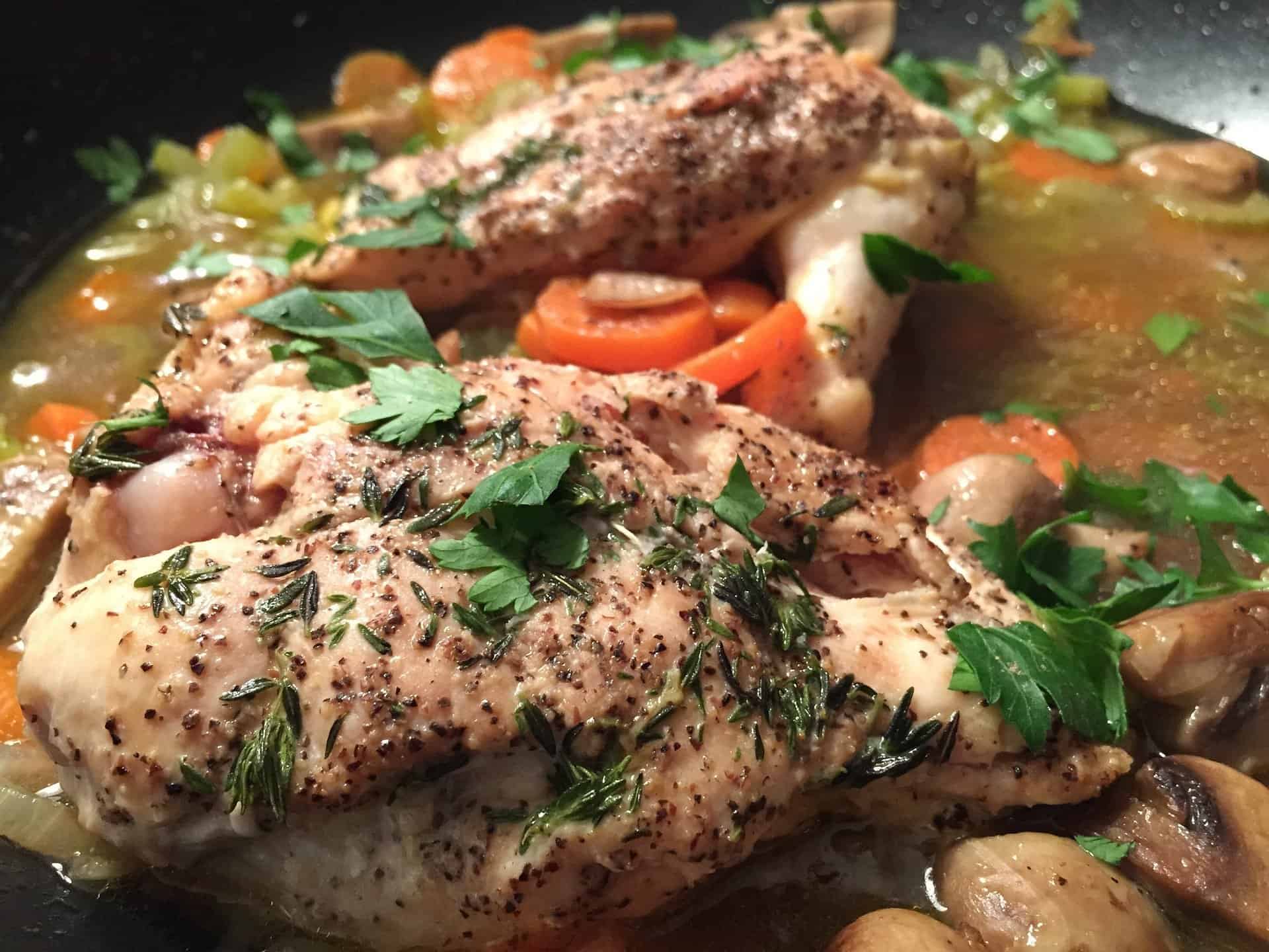 Chicken With Mushrooms and Carrots