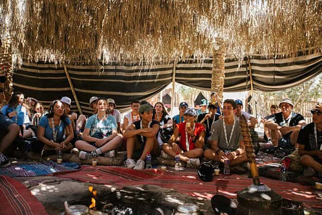 Jewish teens from North America participating in a RootOne teen trip to Israel in 2024. Credit: Courtesy of Mosaic United and RootOne.