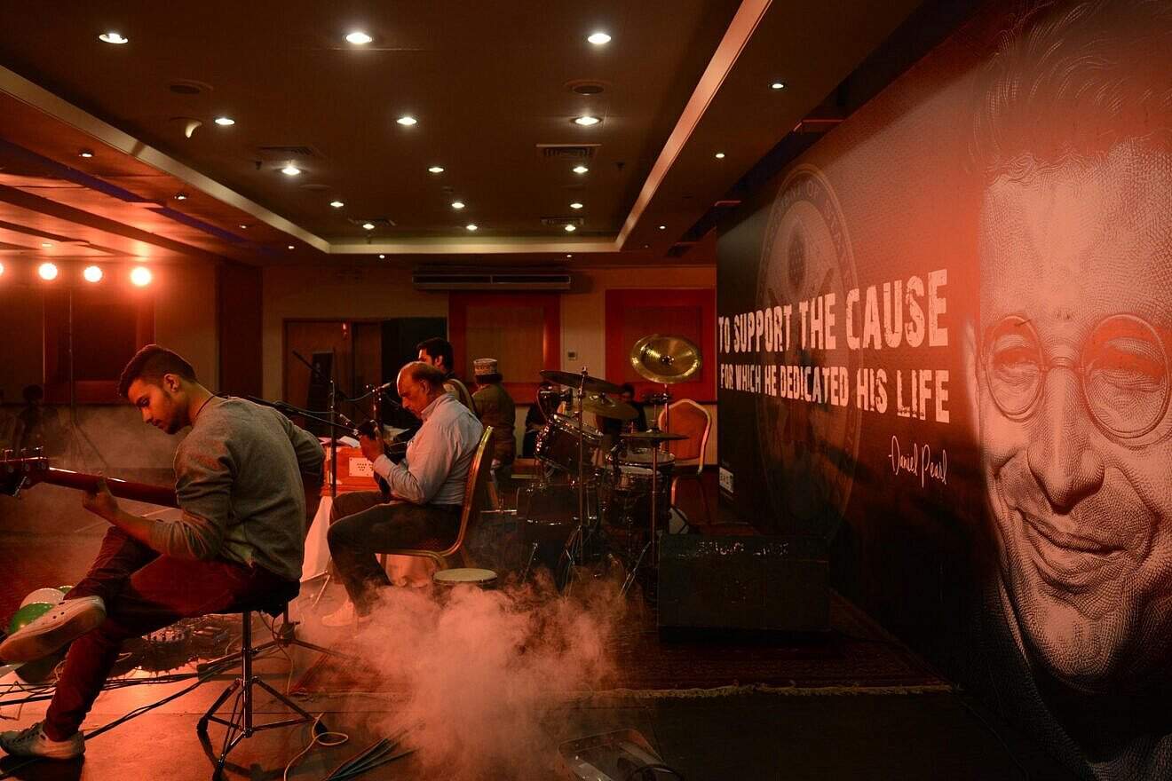 Pakistani singers perform during a ceremony in Peshawar to pay tribute to American Jewish journalist Daniel Pearl, who was kidnapped in Karachi in January 2002, and later murdered by Islamic militants in May of the same year, Nov. 8, 2014. Credit: A Majeed/AFP via Getty Images.