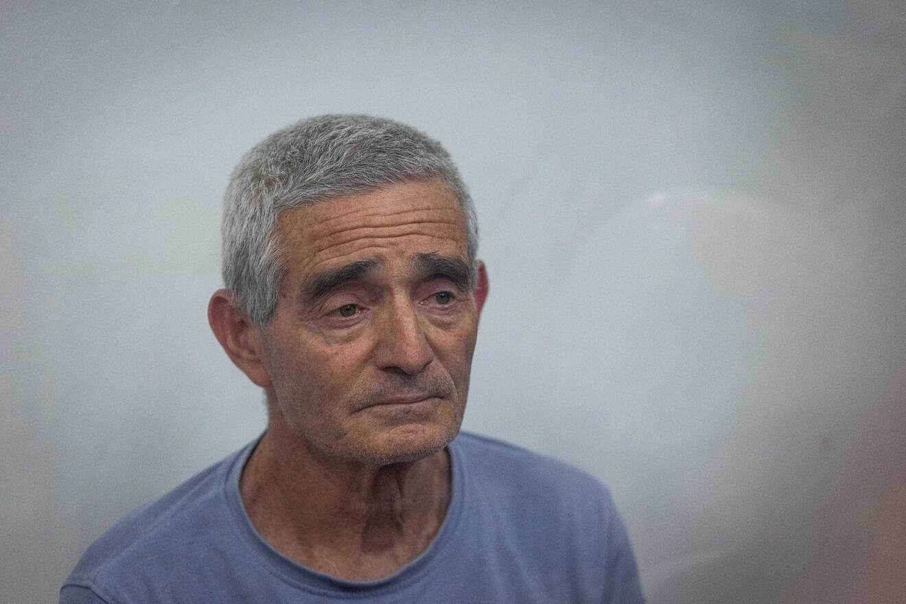 Anti-government activist Eyal Yaffe arrives for a hearing at the Jerusalem Magistrate's Court, March 29, 2025. Photo by Yonatan Sindel/Flash90.