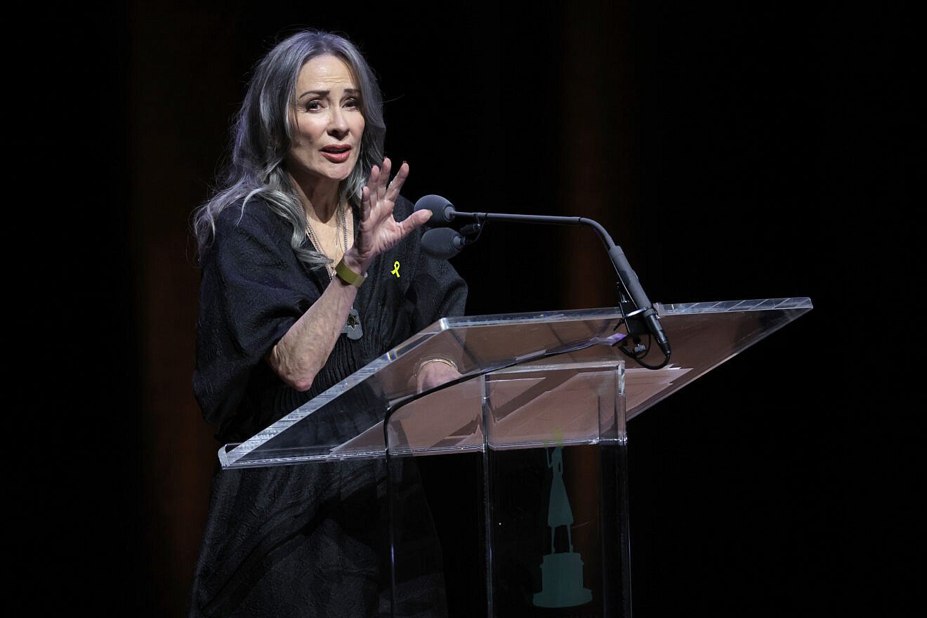 Patricia Heaton speaks onstage during the 2nd Jewish Media Awards on November 12, 2024 in New York City. Credit: Michael Loccisano/Getty Images for JITC Hollywood Bureau.