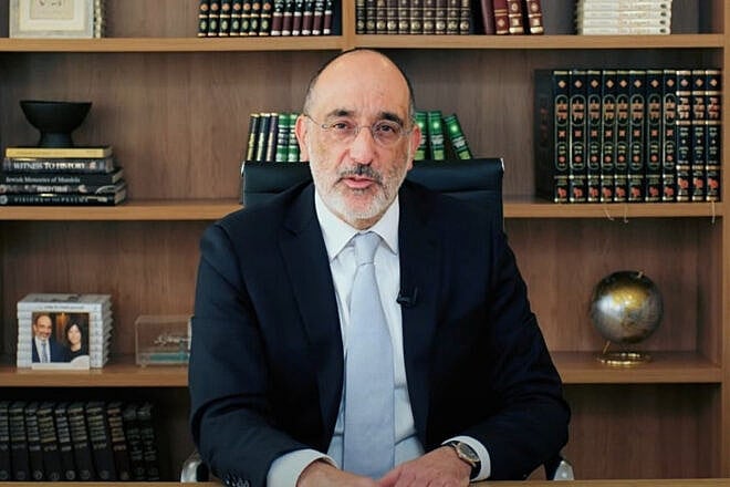 South African Chief Rabbi Warren Goldstein delivers a video message on May 25, 2025. Credit: Courtesy of Rabbi Goldstein's office.