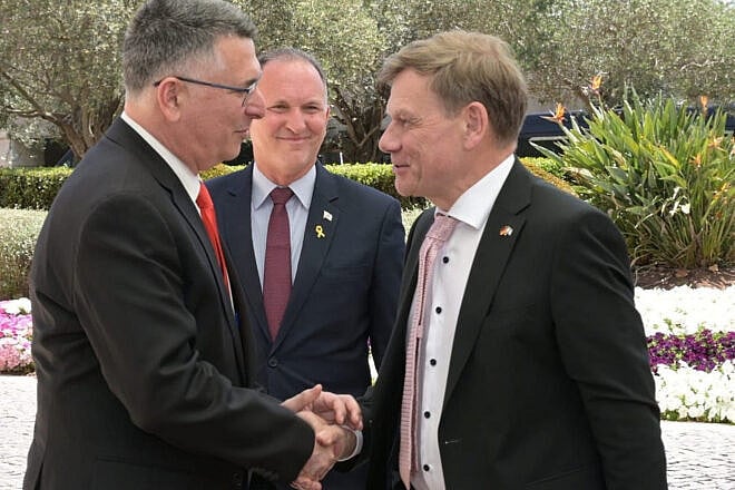 Israeli Foreign Minister Gideon Sa’ar meets with German Foreign Minister Johann Wadephul in Jerusalem on May 11, 2025. Source: @gidonsaar/X.