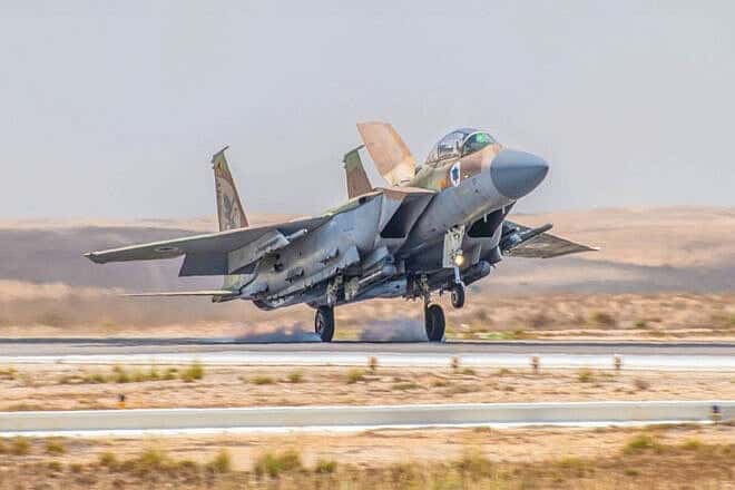 An Israeli fighter jet takes off in an undated photo.
Source: @IAFsite/X.