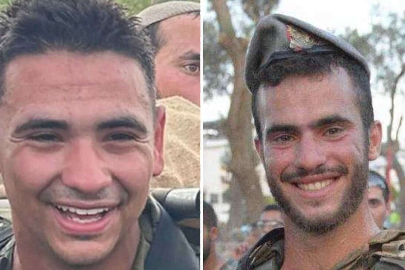 Staff Sgt. Yaly Seror (left) and Capt. Noam Ravid were killed in action in the Gaza Strip, May 3, 2025. Credit: Israel Defense Forces.