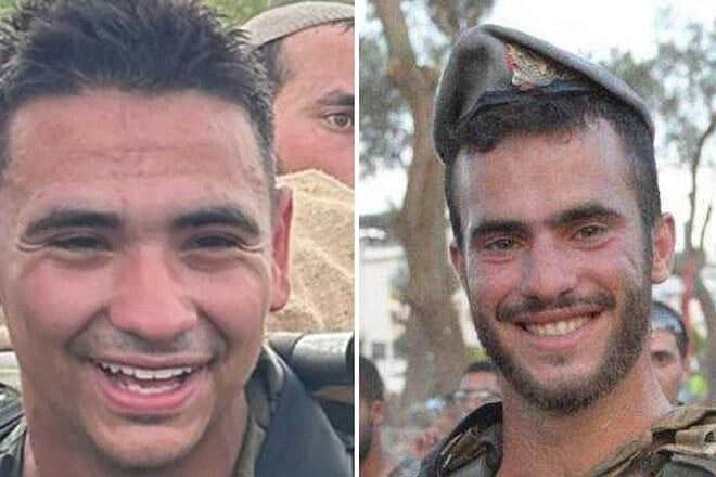 Staff Sgt. Yaly Seror (left) and Capt. Noam Ravid were killed in action in the Gaza Strip, May 3, 2025. Credit: Israel Defense Forces.