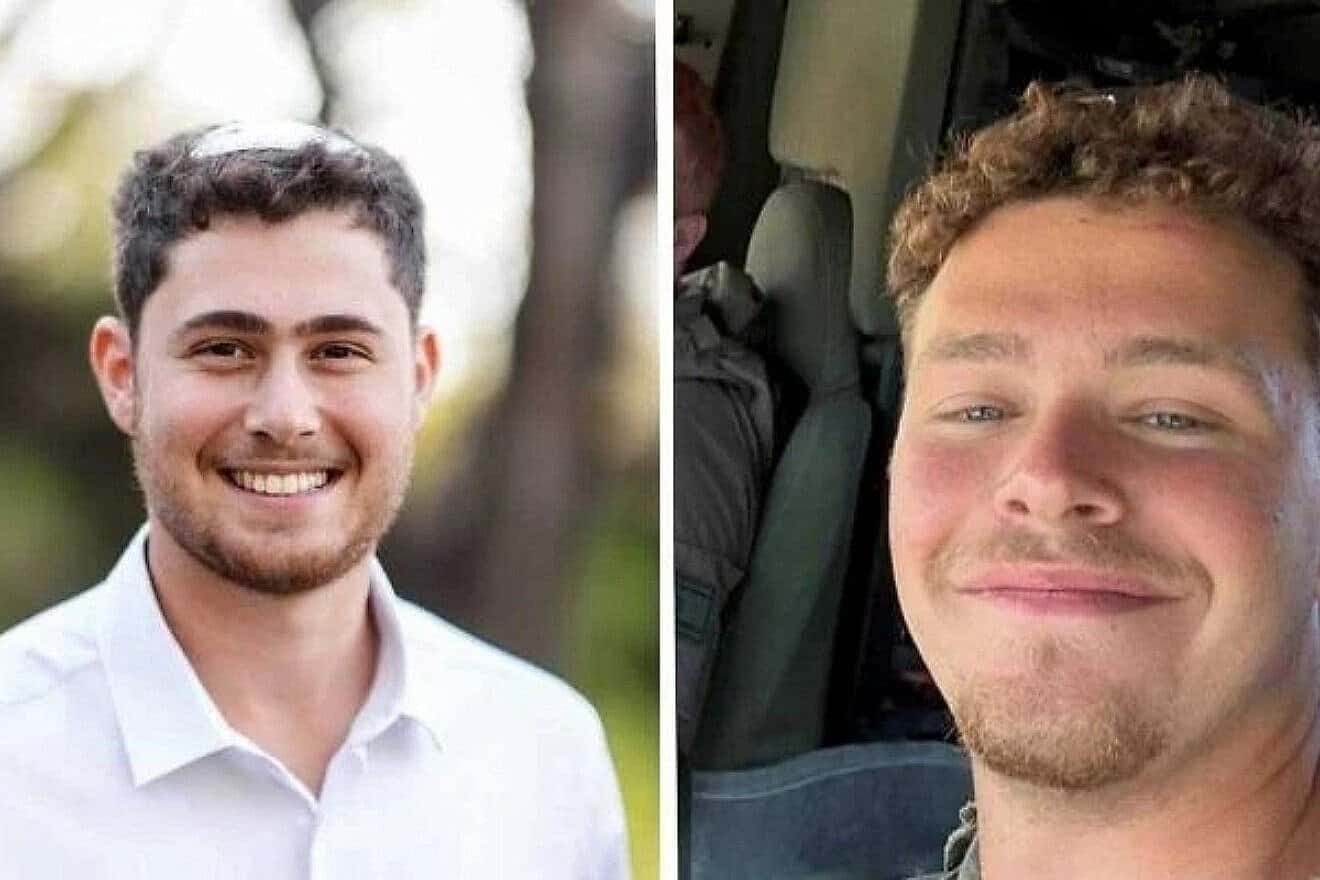 Sgt. Yishai Elyakim Urbach (left), and Staff Sgt. Yam Frid were killed in action in Gaza, May 8, 2025. Credit: Israel Defense Forces.