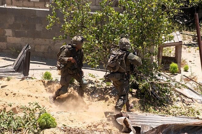Israeli soldiers operate in the Gaza Strip during the IDF’s “Gideon’s Chariots” campaign, May 2025. Credit: IDF Spokesperson’s Unit.
