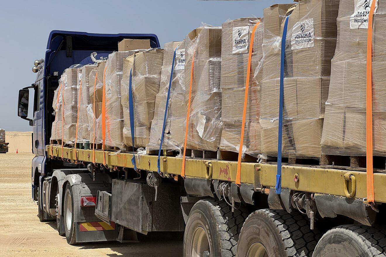 Aid delivered in the Gaza Strip, May 2025. Credit: Courtesy of Gaza Humanitarian Foundation.