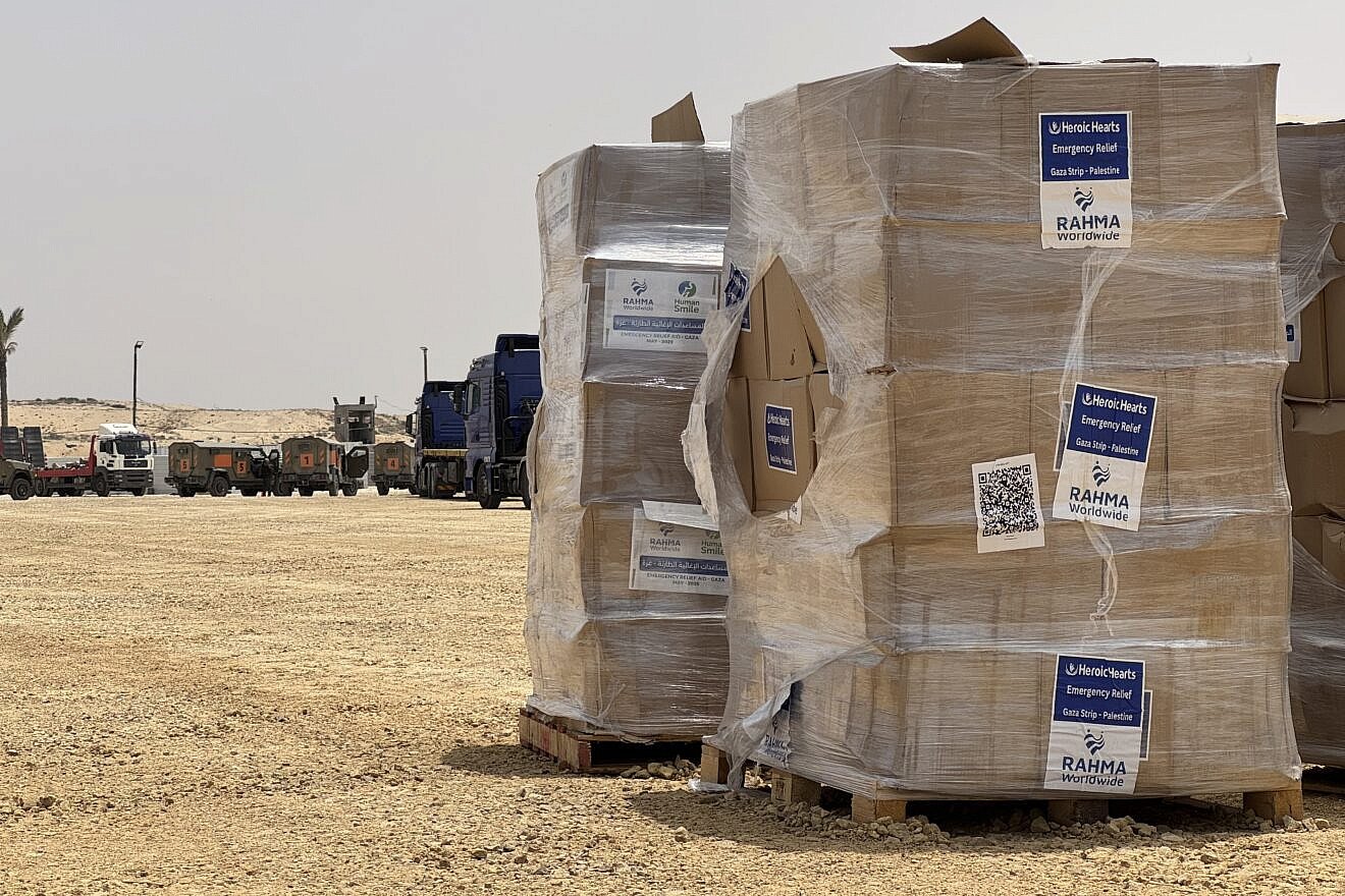 Aid is delivered in Gaza, May 2025. Credit: Courtesy of Gaza Humanitarian Foundation.