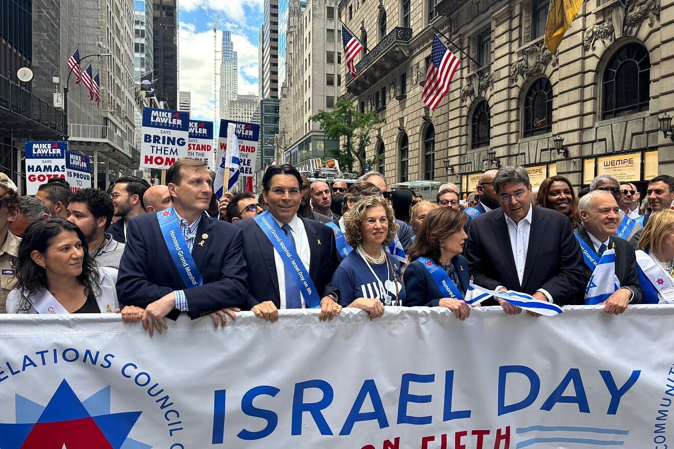 Israeli and New York officials are among those who marched in the Israel Day on Fifth parade in Manhattan on May 18, 2025. Credit: Israeli mission to the United Nations.
