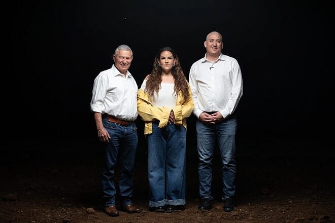 Israeli singer Netta Barzilai with Jewish Agency chairman Maj. Gen. (res.) Doron Almog (left) and CEO Yehuda Setton. Credit: Michal Sela for the Jewish Agency.