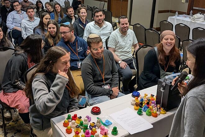 Yachad head staff compete to master Yachad’s guidelines and protocols at the Orthodox Union’s Yachad Summer Program Directors’ Conference. Credit: Courtesy.