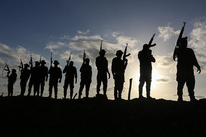 Palestinian Islamic Jihad terrorists take part in an anti-Israel show in Khan Yunis, the southern Gaza Strip, on Oct. 10, 2020. Photo by Abed Rahim Khatib/Flash90.