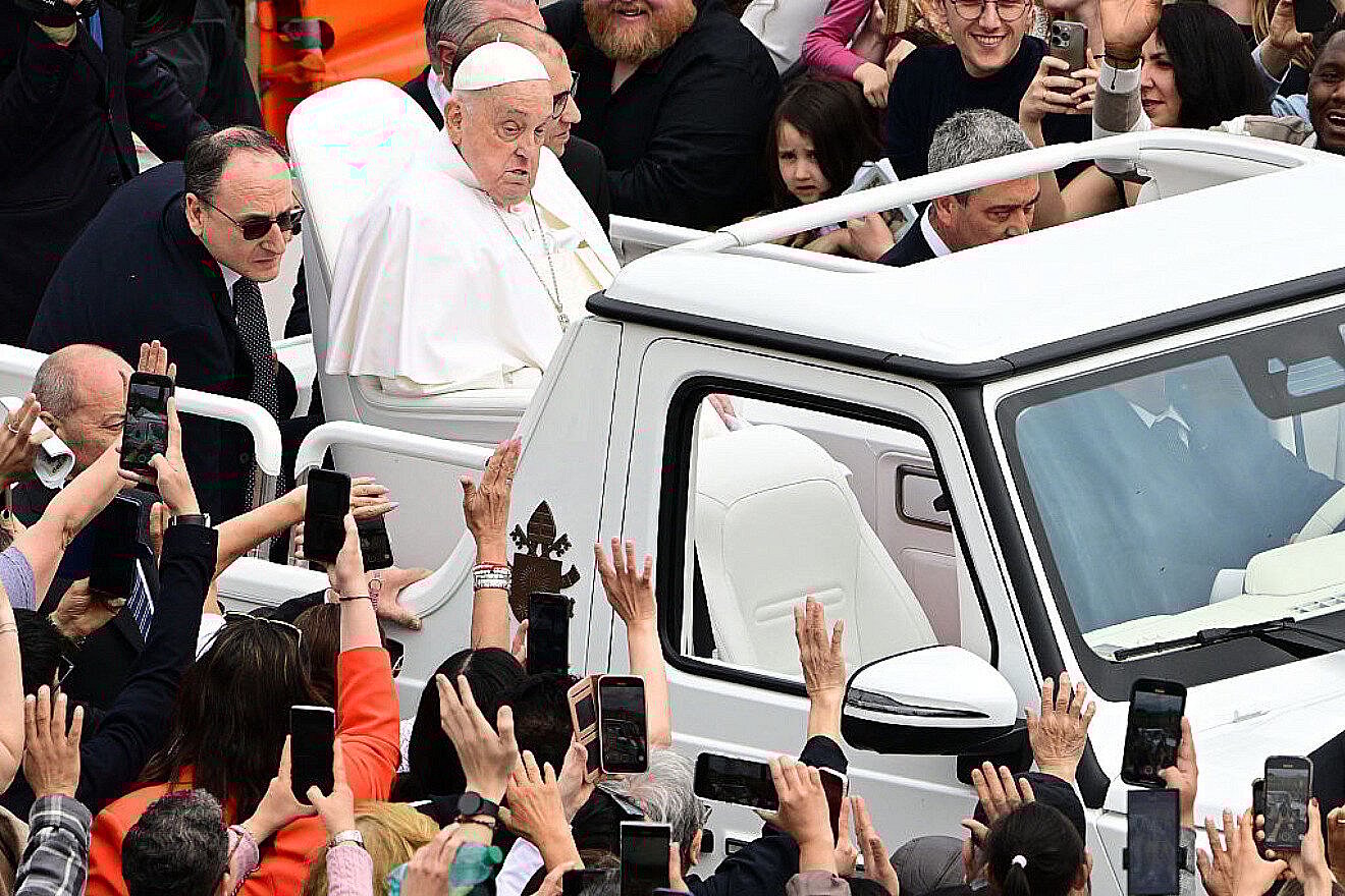 Pope Francis waves to the crowd from a popemobile after Easter mass at St. Peter's Square in the Vatican, on April 20, 2025. Photo by Tiziana Fabi/AFP via Getty Images. Pope Francis waves to the crowd from a popemobile after Easter mass at St. Peter's Square in the Vatican, on April 20, 2025. Photo by Tiziana Fabi/AFP via Getty Images.