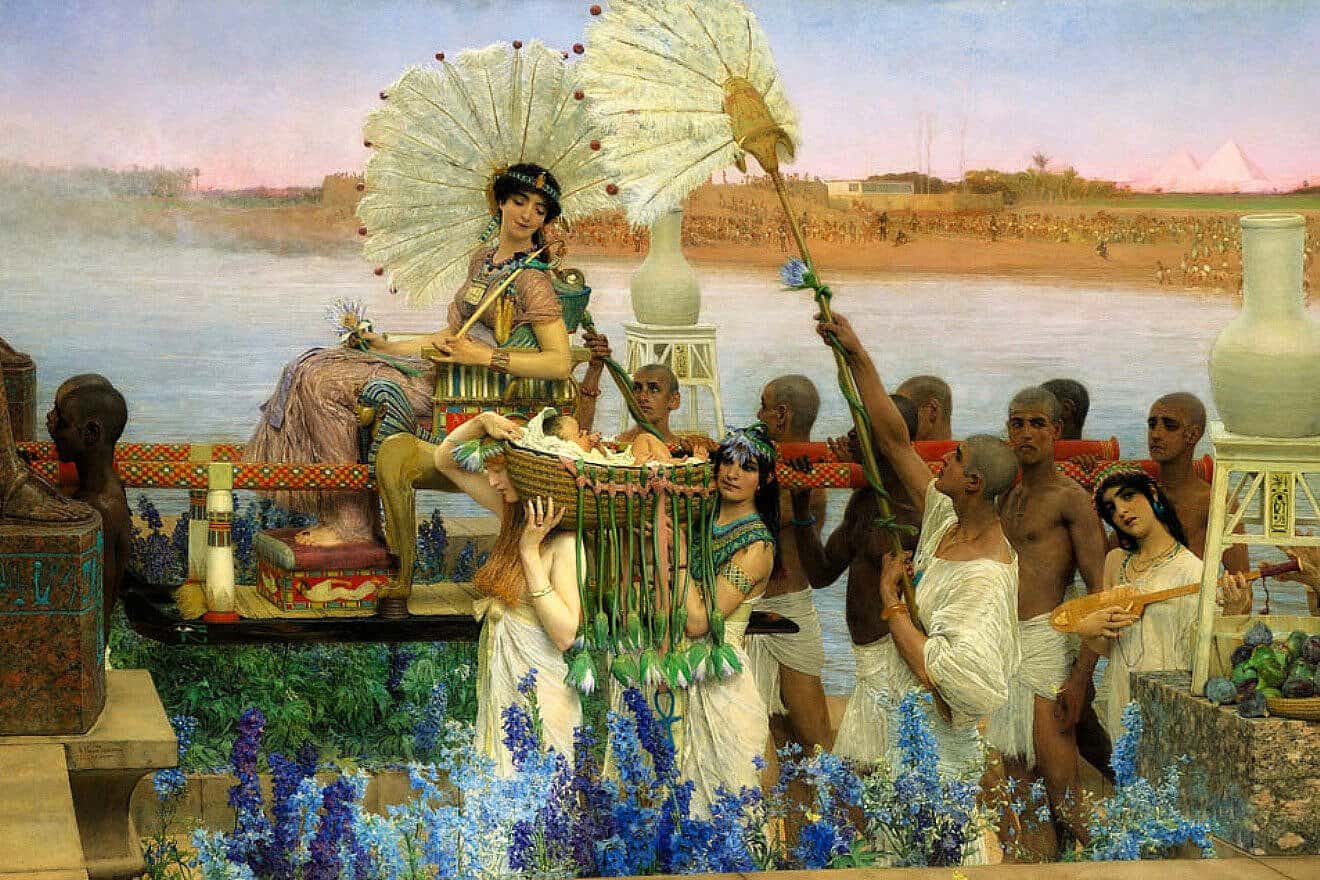 “The Finding of Moses,” oil on canvas painting by  Lawrence Alma-Tadema, 1904. Credit: Wikimedia Commons/Public Domain.