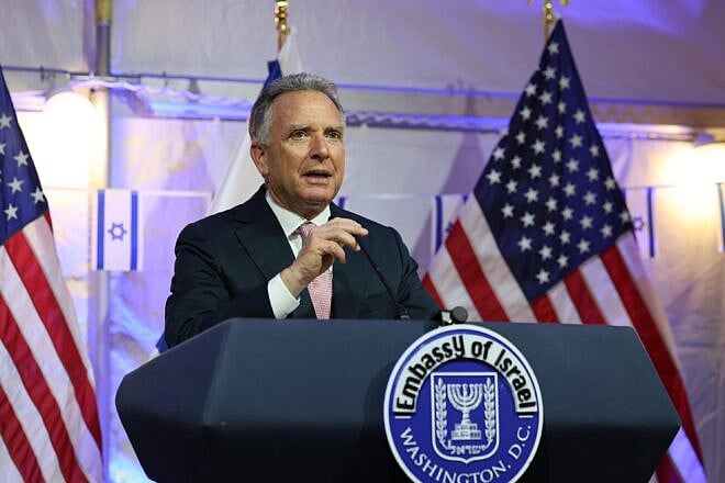 Steve Witkoff, U.S. special envoy to the Middle East, speaks at an event marking Israel's 77th Independence Day at the Israeli ambassador's residence in Washington, May 5, 2025. Photo by Shmulik Almany/Israeli Embassy in Washington.