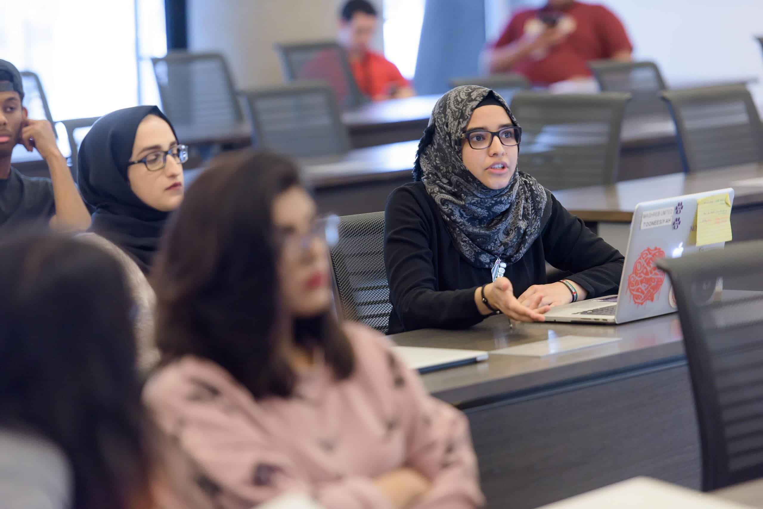 Students at Northwestern University in Qatar