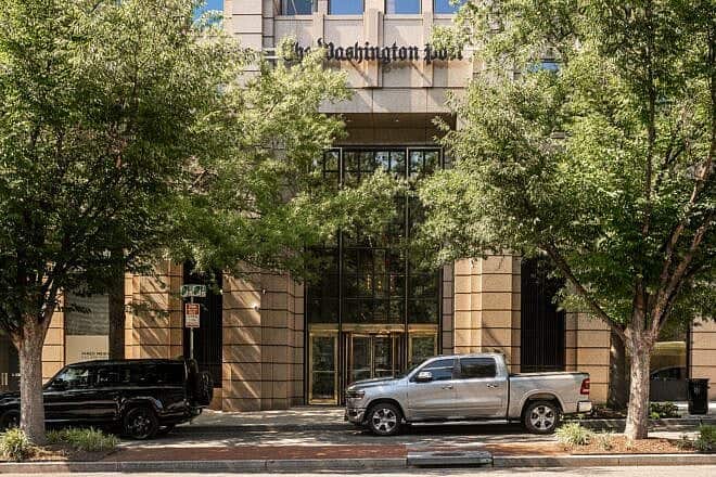 Headquarters of “The Washington Post,” June 2024. Credit: Ajay Suresh/Creative Commons via Wikimedia Commons.
