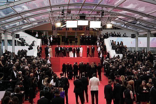 A general view of the red carpet for the opening ceremony and "Partir Un Jour" ("Leave One Day") screening at the 78th annual Cannes Film Festival at Palais des Festivals in Cannes, France, on May 13, 2025. Photo by Lorenzo Franzoni/Getty Images.