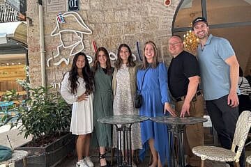 The cheesecake tasting team (left to right): Naomi Silver, Arianne Eliasov, Kaitlyn Valese, Jamie Geller, Raphael Poch and David Muller. Photo by Naomi Silver/Aish.