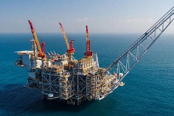 Israel's Leviathan natural gas field in the Mediterranean Sea. Photo courtesy of NewMed Energy.