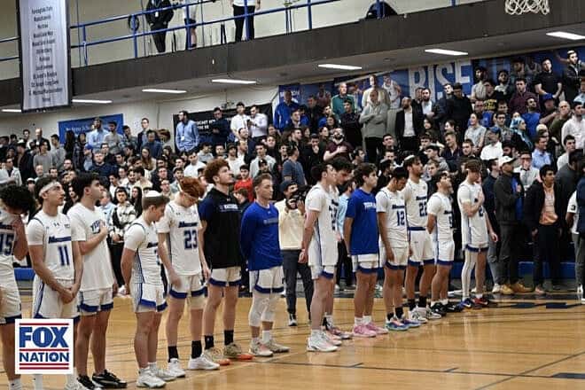 Members of Yeshiva University's men's basketball team. Credit: FOX Nation.