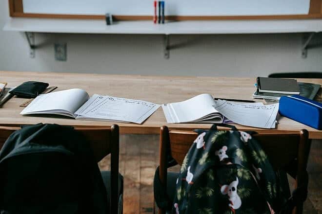 School books. Credit: Katerina Holmes/Pexels.