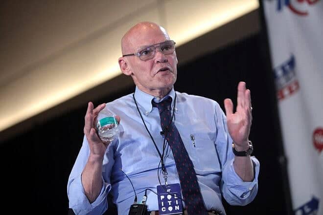 James Carville speaking at the 2016 Politicon at the Pasadena Convention Center in Pasadena, Calif., on June 25, 2016. Credit: Gage Skidmore via Wikimedia Commons.
