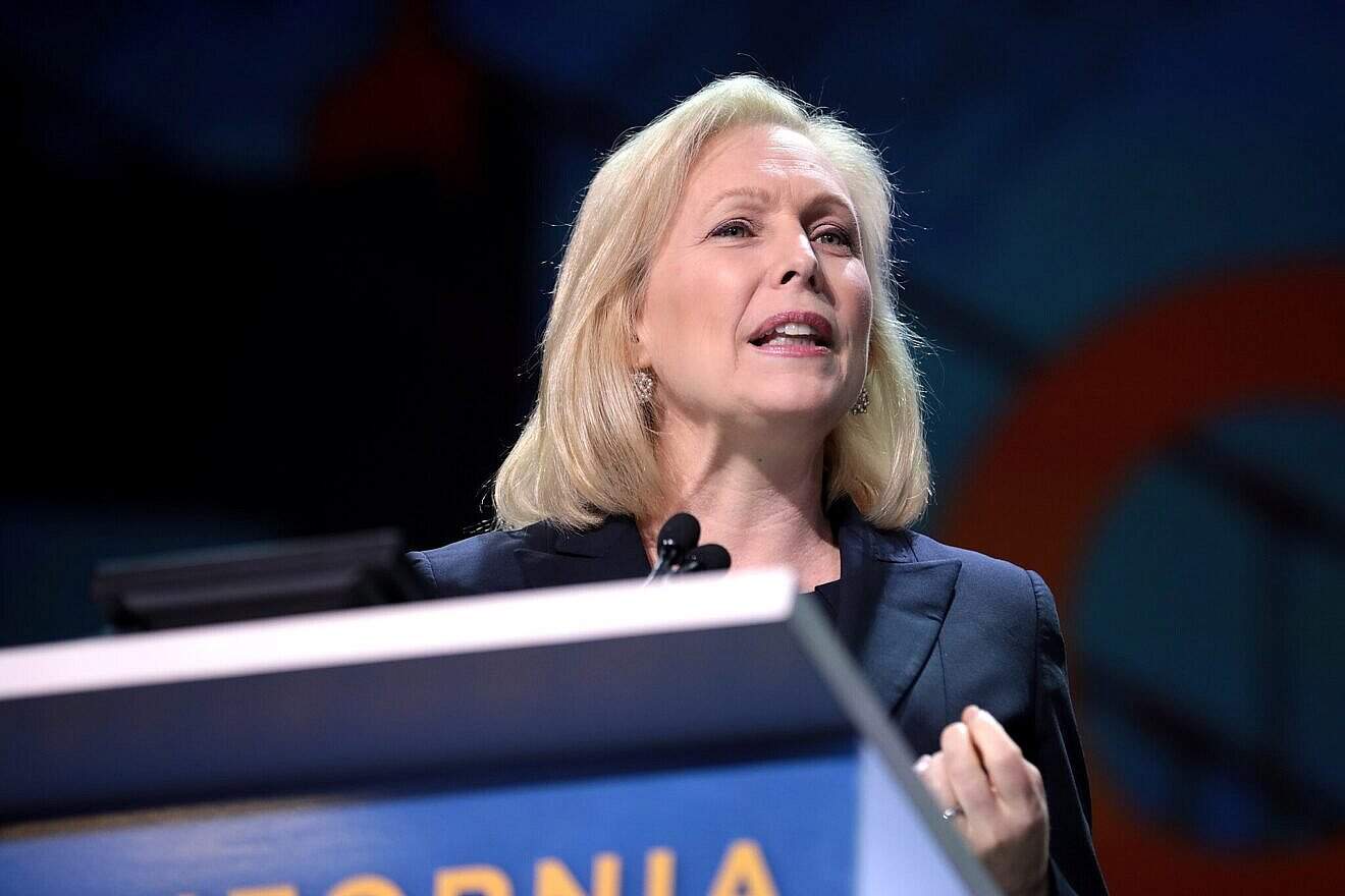 U.S. Sen. Kirsten Gillibrand speaking at the 2019 California Democratic Party State Convention at the George R. Moscone Convention Center in San Francisco, Calif., June 1, 2019. Credit: Gage Skidmore via Wikimedia Commons.