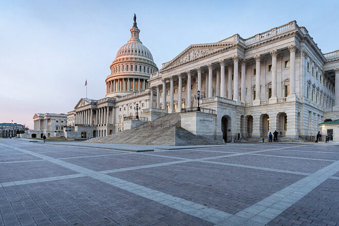 Sunrise on the U.S. Capitol's east front in Washington, D.C., Jan. 31, 2022. Credit: Architect of the Capitol.