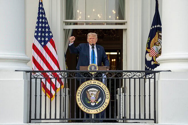 U.S. President Donald Trump gives remarks during the “summer soirée” on the South Lawn of the White House, June 4, 2025. Credit: Gabriel Kotico/White House.