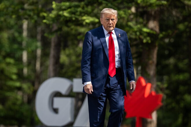 U.S. President Donald Trump at the G7 summit in Kananaskis, Alberta, Canada, June 16, 2025. Credit: Daniel Torok/White House.