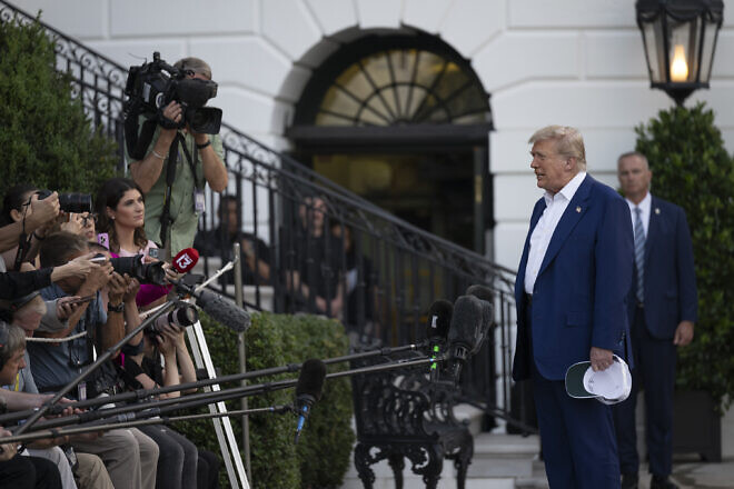 U.S. President Donald Trump boards Marine One on the South Lawn of the White House, June 24, 2025, en route to Joint Base Andrews for his trip to The Hague, Netherlands for the 2025 NATO Summit. Credit: Molly Riley/White House.