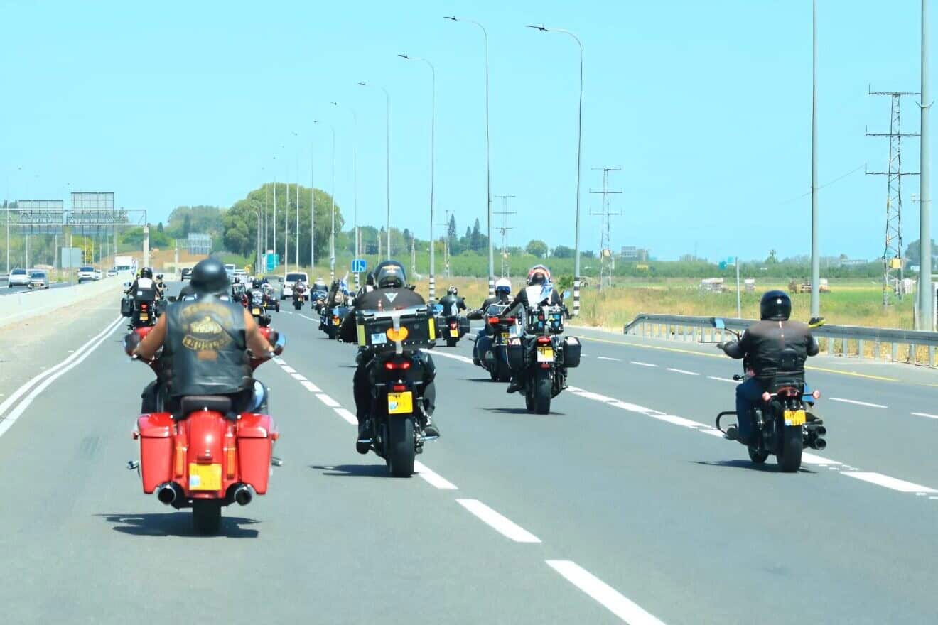 Bikers from around the world take part in a solidarity ride in Israel, for the Israel Defense Forces and especially communities in the north impacted during the Swords of Iron War, June 27, 2025. Photo courtesy of Rolling Thunder - South Florida.