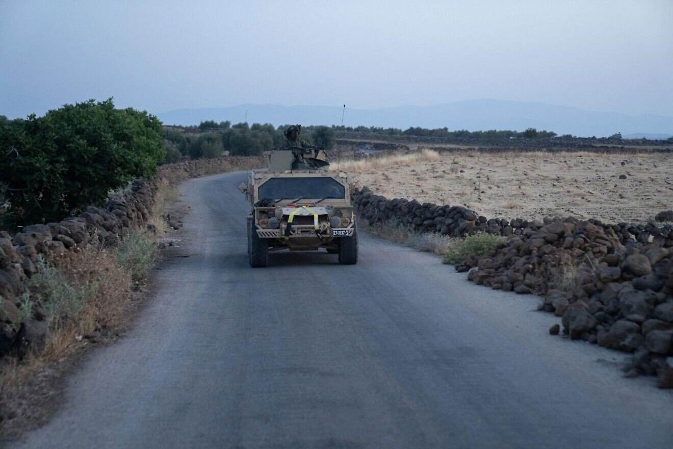 An Israeli military vehicle in southern Syria, June 2025. Credit: Israel Defense Forces.