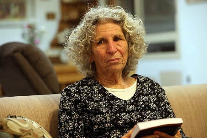 Bryna Hilburg in the living room of her home in Netzer Hazani. Photo by Yossi Zamir.
