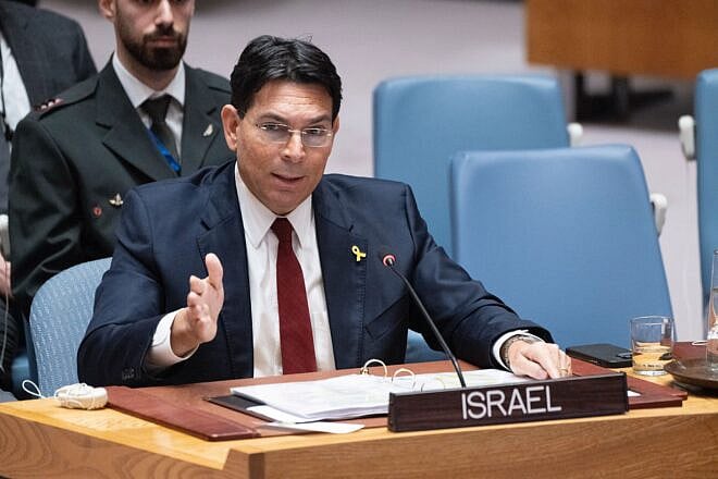 Danny Danon, the Israeli ambassador to the United Nations, addresses the Security Council on June 4, 2025. Credit: Evan Schneider/U.N. photo.