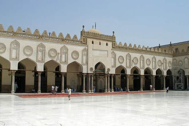 The marble floor in the courtyard of the Al-Azhar University. Credit: Vyacheslav Argenberg via Wikimedia Commons.