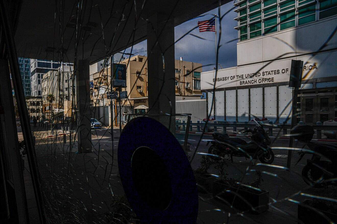 Iranian missile attack causes minor damage to US embassy office in Tel Aviv