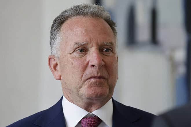 U.S. Mideast envoy Steve Witkoff before a meeting with French President Emmanuel Macron at the Élysée Palace in Paris, April 17, 2025. Photo by Ludovic Marin/POOL/AFP via Getty Images.