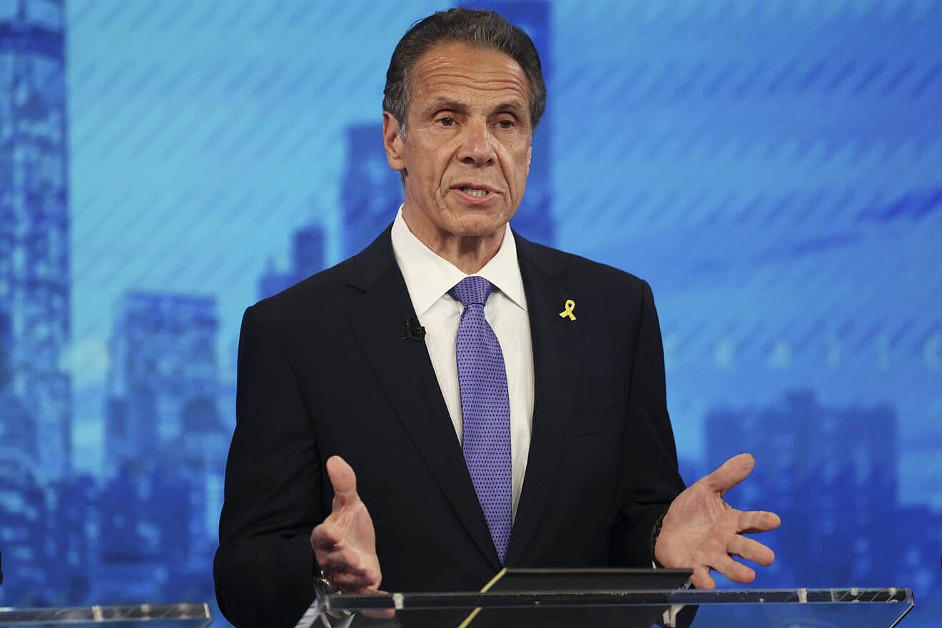 Democratic mayoral candidate Andrew Cuomo speaks during the New York City Democratic Mayoral Primary Debate at NBC Studios in New York City, on June 4, 2025. Photo by Yuki Iwamura/Pool via Getty Images.