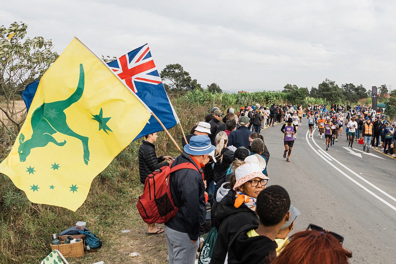 Runners take part in the 89 kilometres Comrades Marathon between Pietermaritzburg and Durban on June 8, 2025. The annual marathon this year attracted close to 19,000 runners from around the world. Photo by RAJESH JANTILAL/AFP via Getty Images.