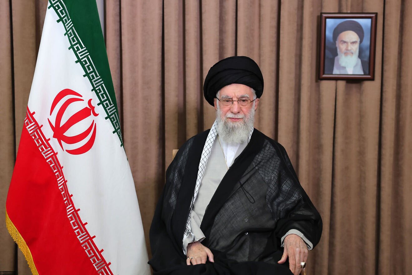 Iranian Supreme Leader Ali Khamenei addresses the nation from Tehran in a state television broadcast on June 18, 2025. Photo by Office of the Supreme Leader of Iran via Getty Images.