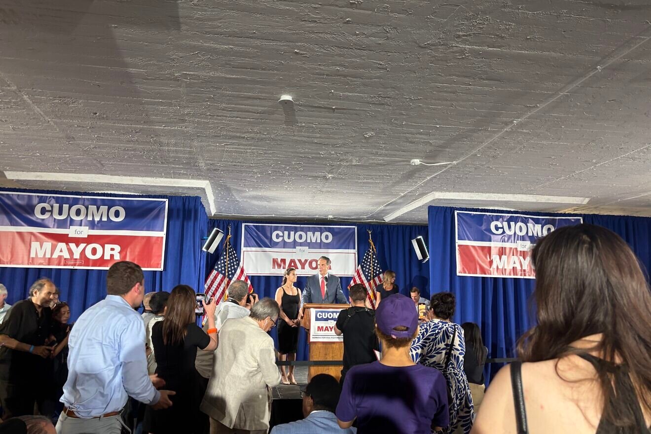 Former New York governor Andrew Cuomo concedes the Democratic mayoral primary to Zohran Mamdani on June 24, 2025. Photo by Vita Fellig.