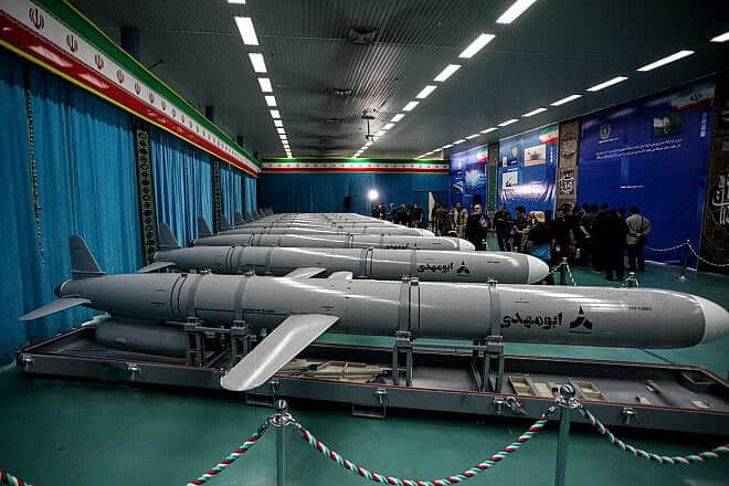 Iranian induction ceremony for the Abu Mahdi Cruise missile, July 24, 2023. Credit: Mohsen Ranginkaman/Mehr News Agency via Wikimedia Commons.