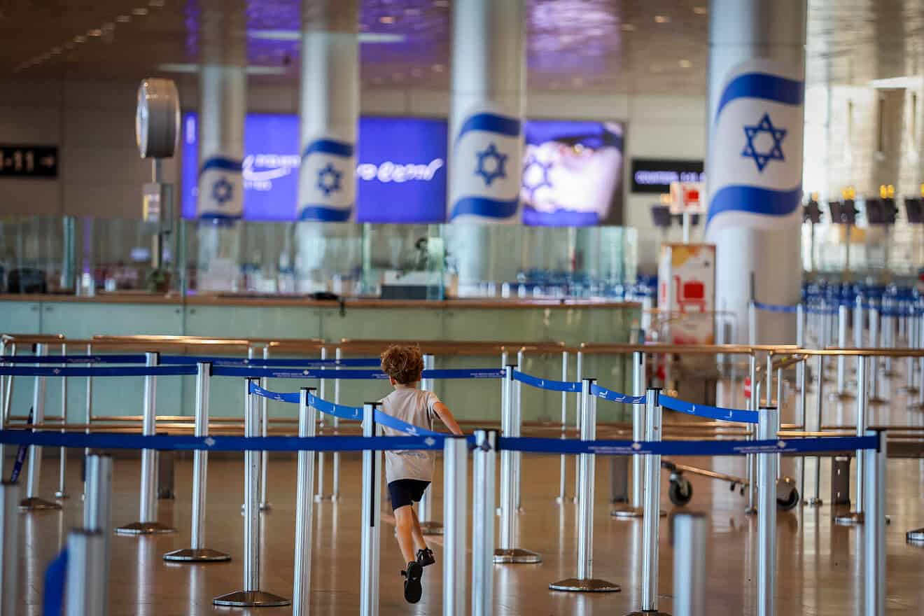 Inside Ben-Gurion International Airport after all flights were canceled following an Israeli attack on Iran, June 13, 2025. Photo by Roy Alima/Flash90.