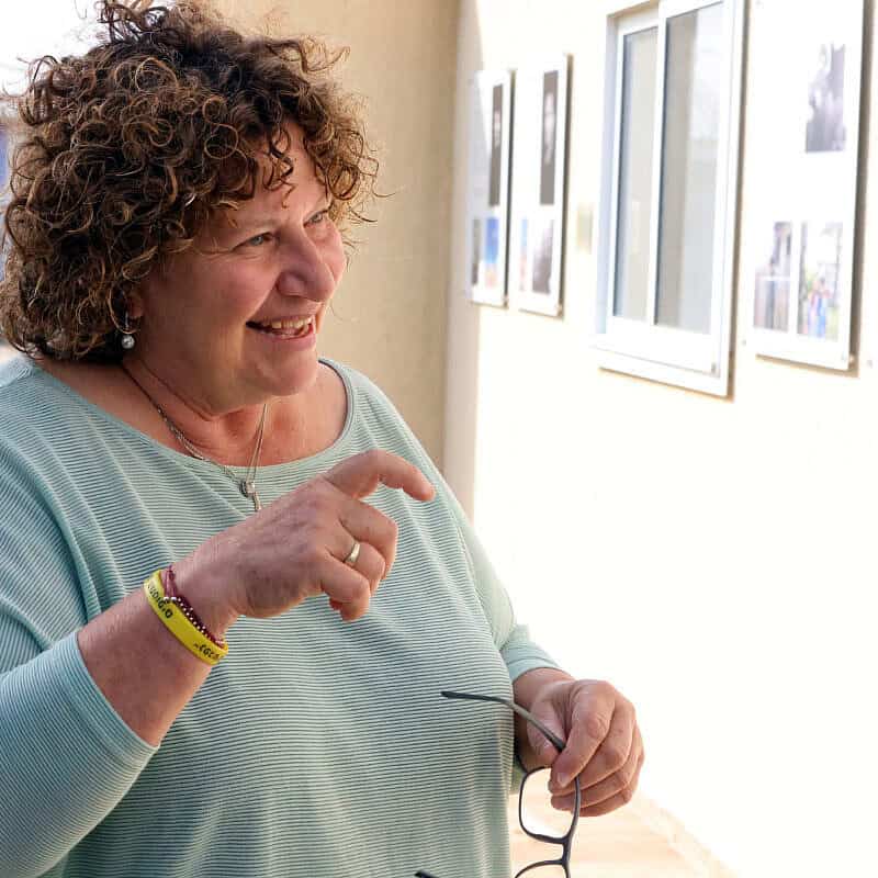 Laurenz Beziz at the Gush Katif Heritage Center. Photo by Yossi Zamir.