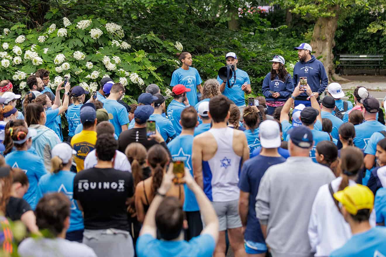 The first-ever “Star of David 5K,” sponsored by the group Nice Jewish Runners, in New York City's Central Park on June 15, 2025. Credit: Alan Shindelman/Nice Jewish Runners.