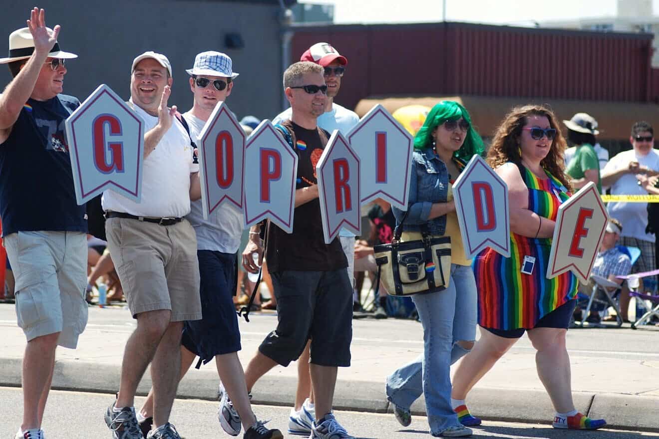 San Diego Pride, 2009. Credit: Graham Hellewell/Flickr via Wikimedia Commons.